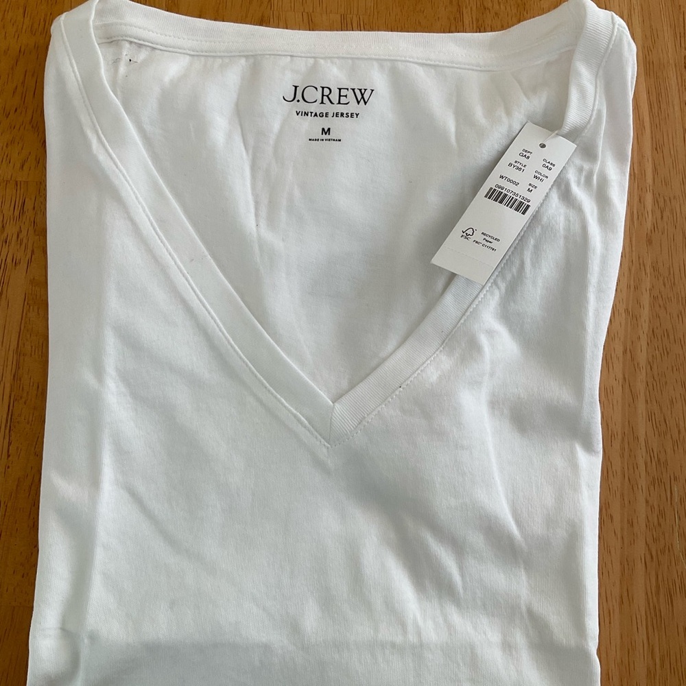 J. Crew Vintage Jersey White Short Sleeve Tee